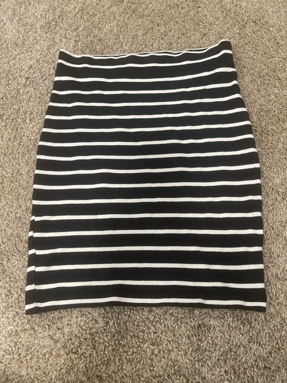 Forever21 Black and White Striped Pencil Skirt